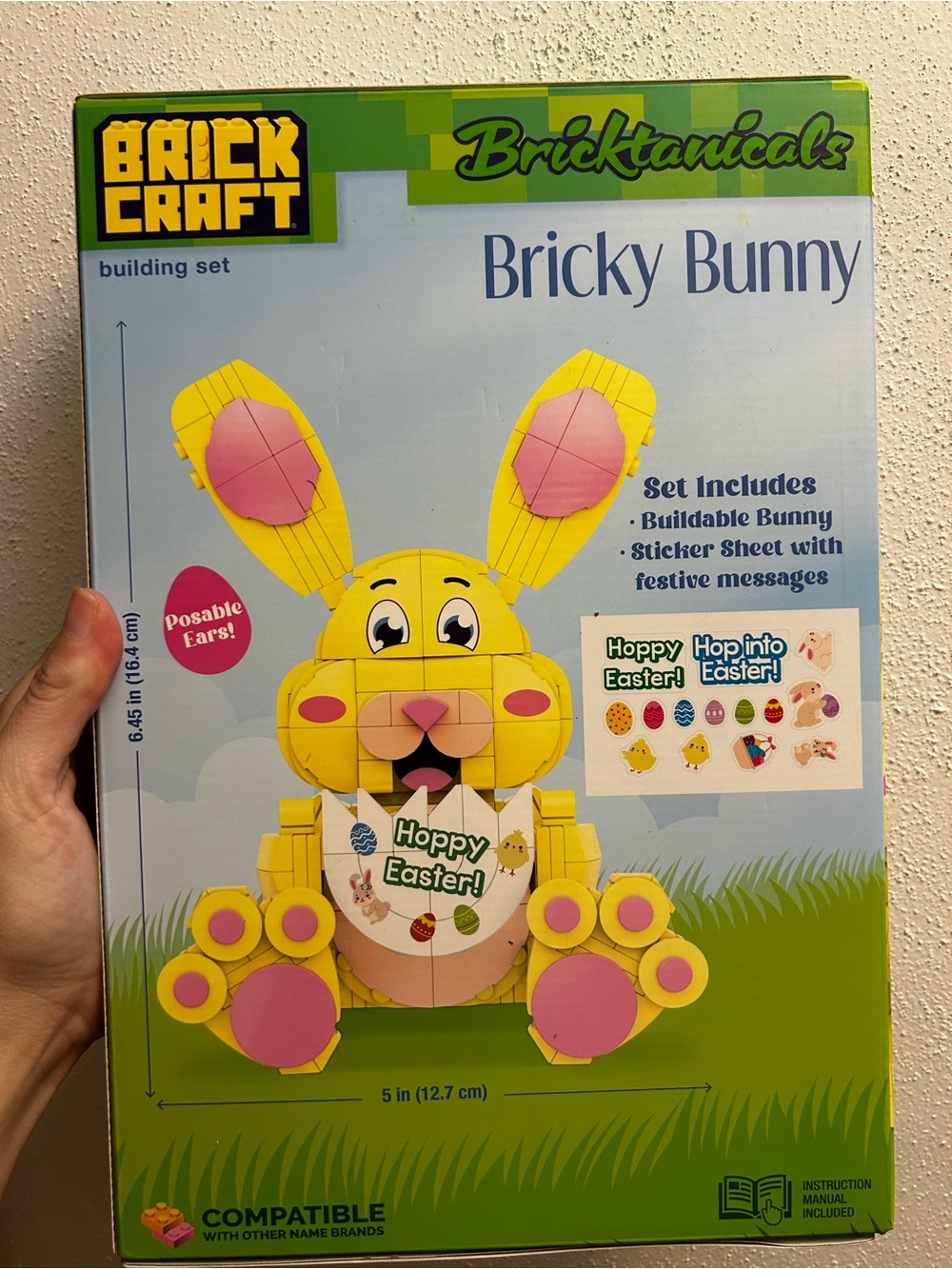 Brick Craft Bricktancials Bricky Bunny Building Set - Yellow/Pink